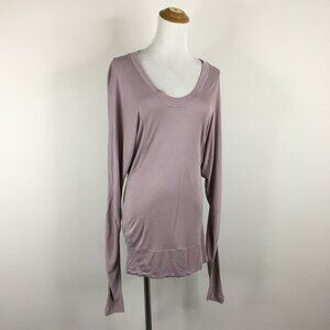 BCBGMAXAZRIA Loose Fit Aster Purple/Gray Dolman Sleeve Long Shirt